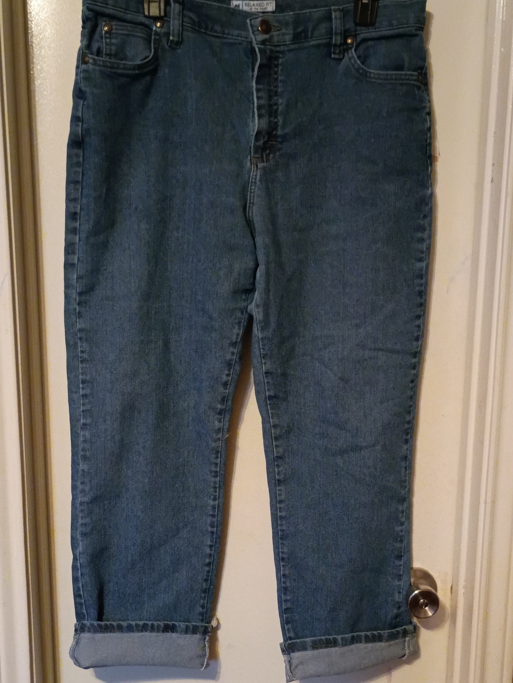 Relaxed Fit Boyfriend Jeans in Medium Blue